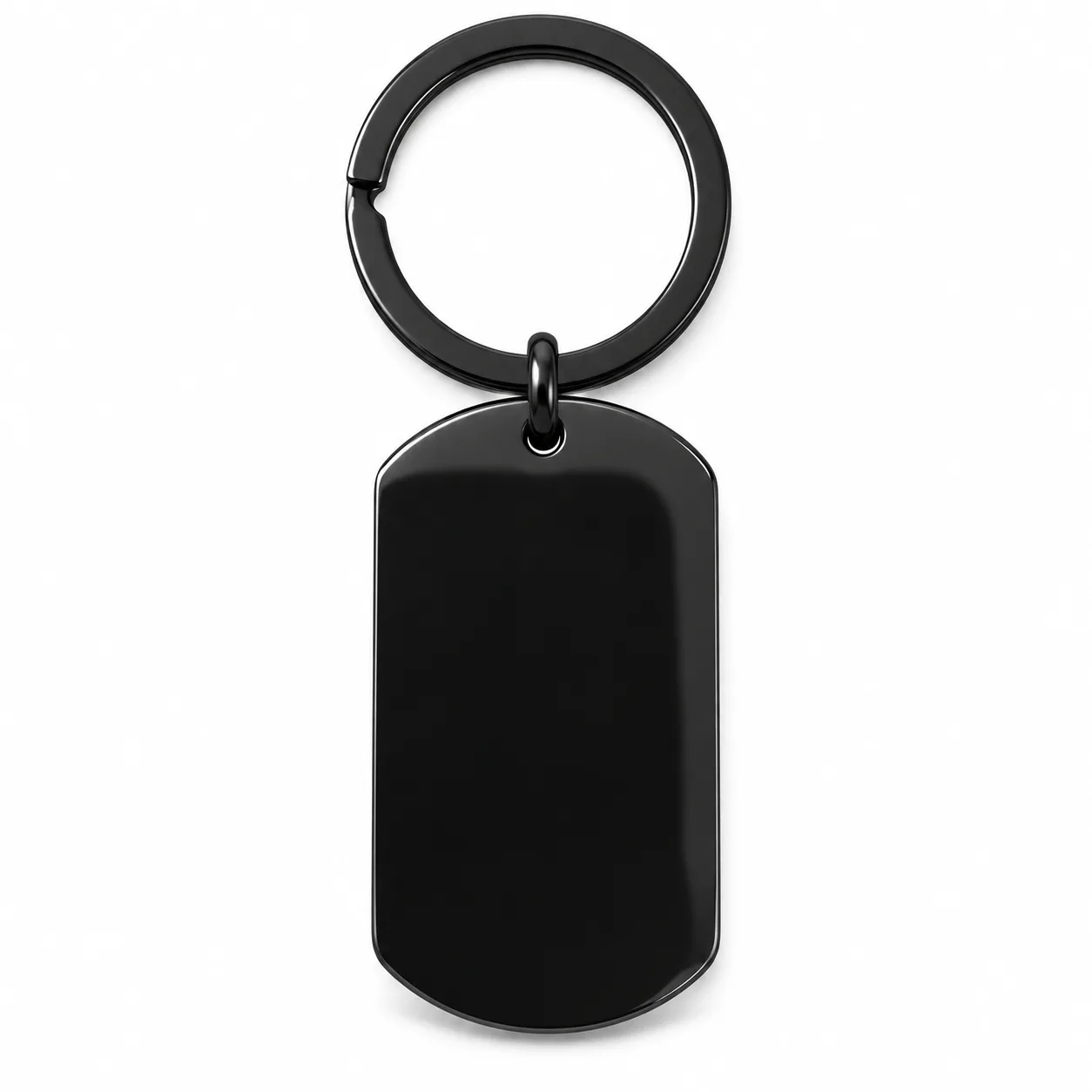porte cle noir inox 304